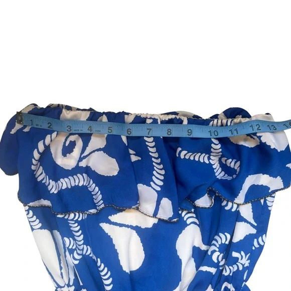 Lilly Pulitzer Dock Hopper Caldwell Dress Strapless Hi-Lo Nautical Summer Size S - Picture 6 of 11